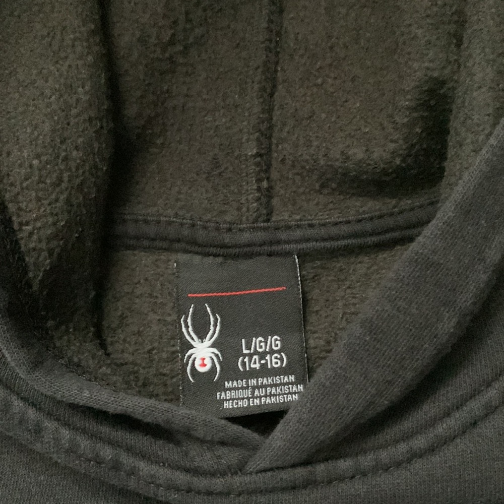 Spyder Boy’s Large Black hooded sweatshirt - Picture 3 of 4
